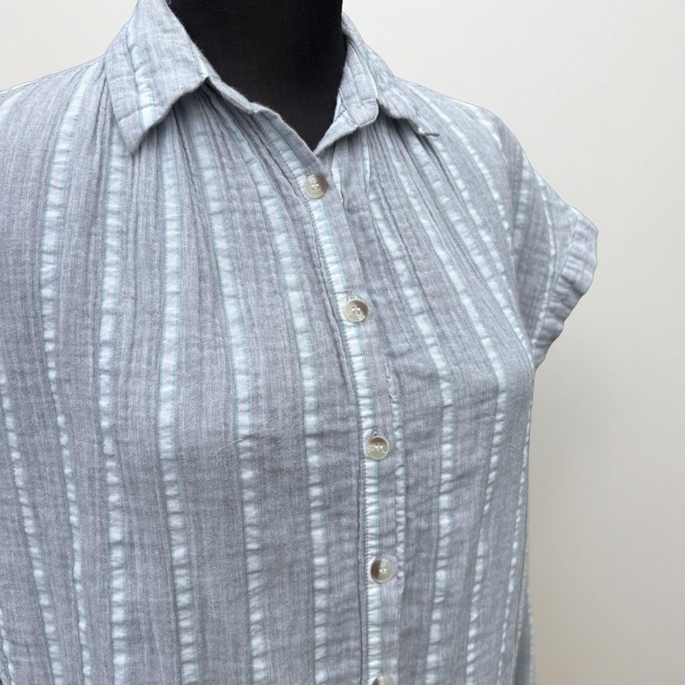 Mollusk California Bossa Shirt 100% Cotton Striped Button Shirt Size X Small - Picture 5 of 9